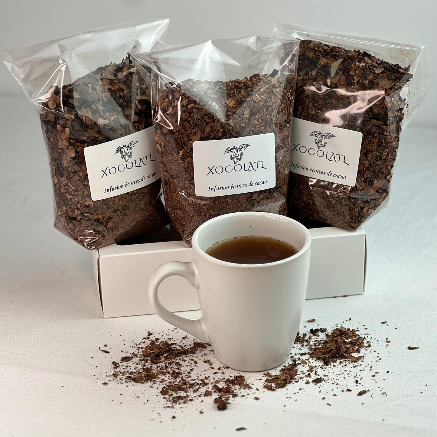 Infusion d'écorces de cacao