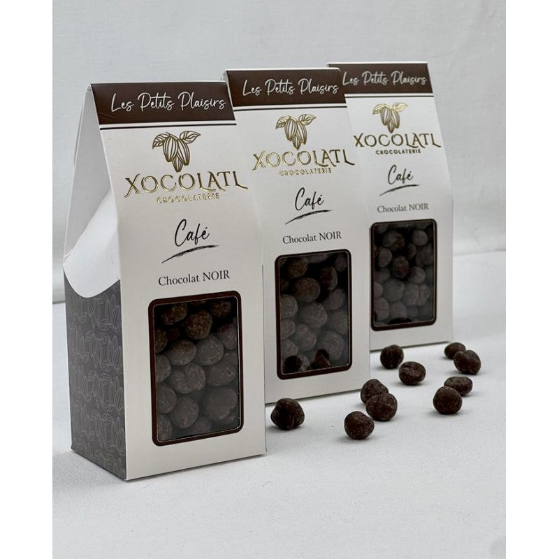 Café enrobé de chocolat noir
