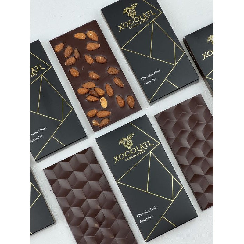 Tablette amandes chocolat noir