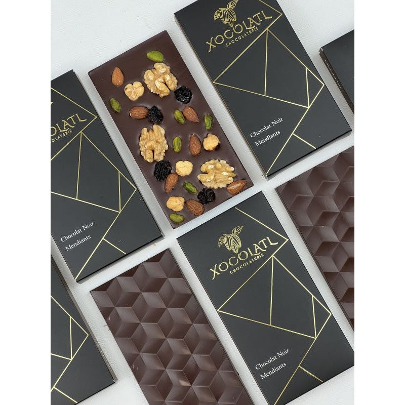 Tablette mendiants chocolat noir