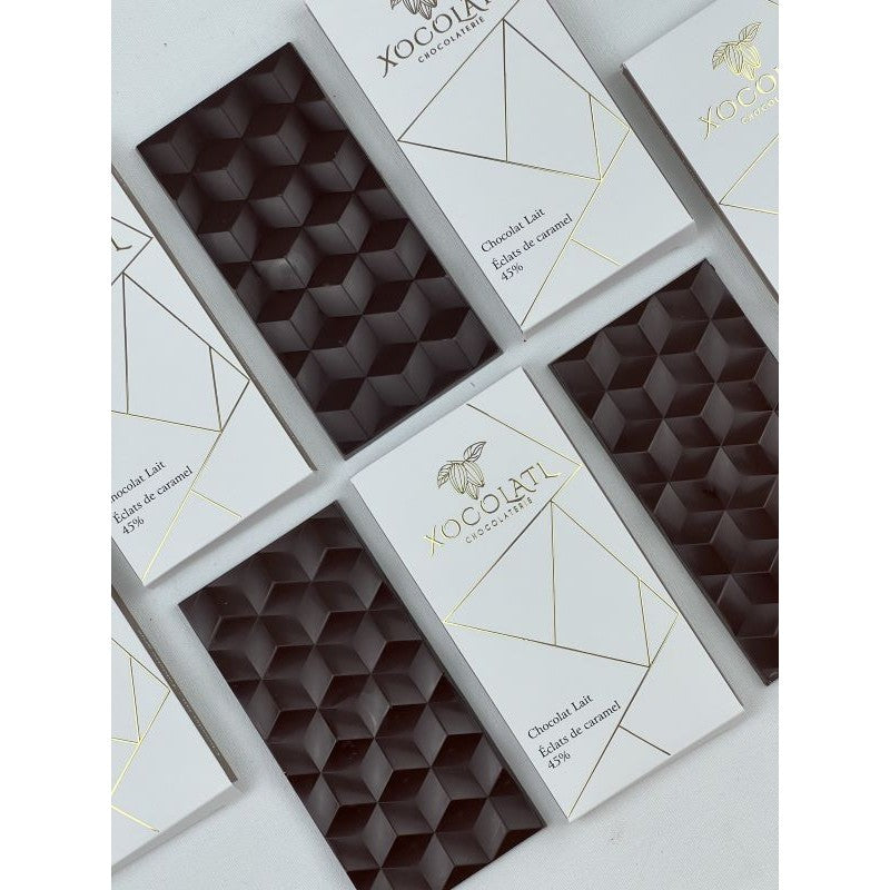 Tablette éclats de caramel chocolat au lait